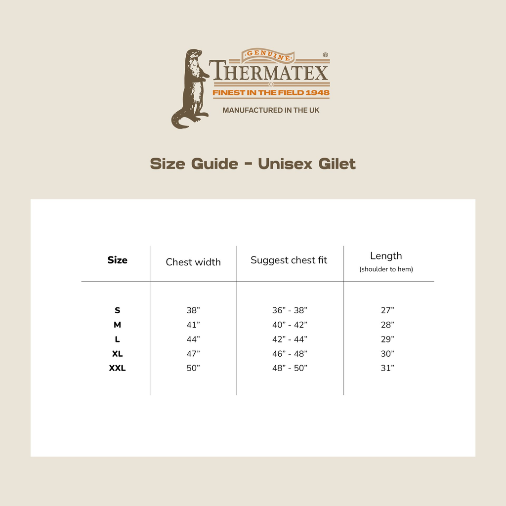 Size Guide - Unisex Gilet.webp