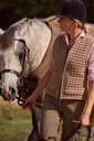 Ladies Gilet Mouse - with grey horse, close-up (SKB 545).webp
