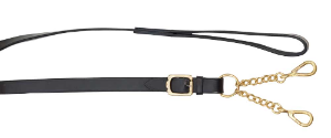 ZILCO leather lead small black + brass clip 547311