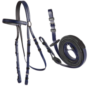 ZILCO Racing bridle reins navy-black 672362