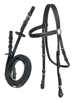 ZILCO Racing bridle reins black-black 672361