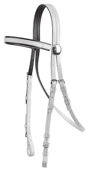 ZILCO Race Bridle SS black-white 672281