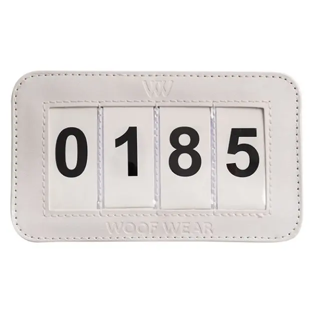 Woof Wear saddle cloth number holder white 4 digit