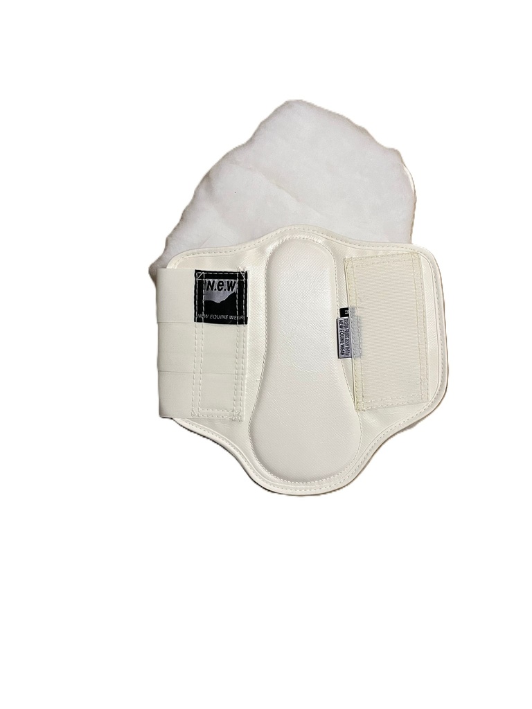 NEW Brushing boot fleece front white
