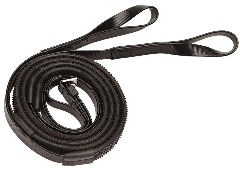 ZILCO Racing reins 16mm loop end bl -black 676301 