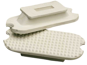 ZILCO Stirrup treads knife edge white 10cm 905011