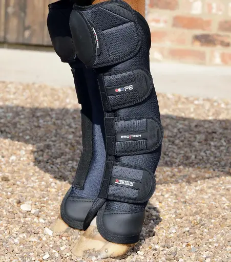 PE travel boots knee pro - teque navy 