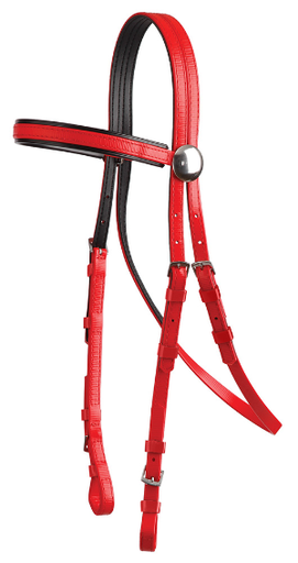 ZILCO Race Bridle SS dark red -black 672307