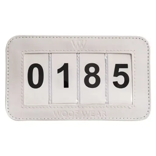 Woof Wear saddle cloth number holder white 4 digit